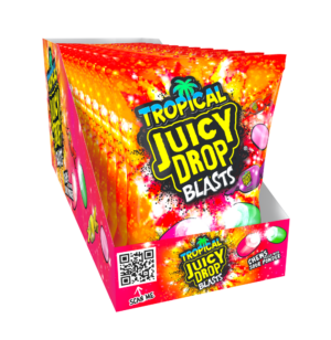 Juicy Drop Blasts Tropical Sour Powder Chews 120g 12ct